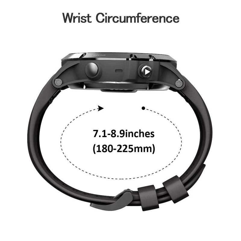 ANCOOL Compatible with Garmin Fenix 5X Plus Band 26mm Easy Fit Silicone Watch Strap Wristbands Replacement for Fenix 5X/Fenix 6X/Fenix 6X Pro/D2 Delta PX/Descent Mk1 Mk2 (Black) Black
