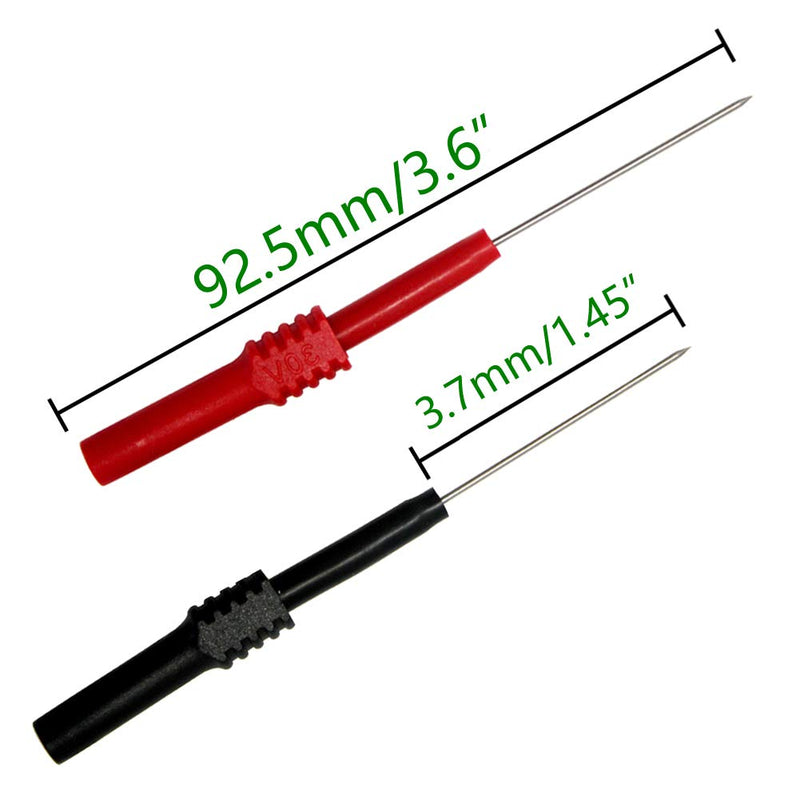 AideTek Automotive 9-in-1 silicone test leads kit Insulation Piercing test clip crocodile clips CAT III 1000V up to 32A for FLUKE TLP20169