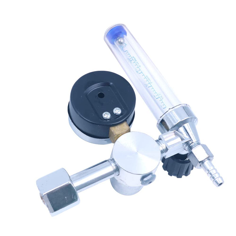 Argon Regulator Gas Reducer, MIG Mini Gas Bottle Regulator with Gauge, Welding Pressure Gauge, Argon CO2 Mig Tig Flow Meter Pressure Gauge