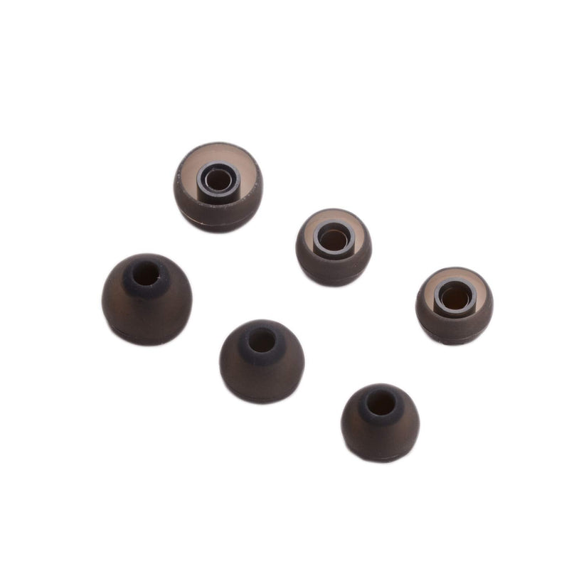 Silicone Replacement Ear Tips Earbuds Eargels for Mpow,Tozo Aukey, Senso,Hussar,Letscom etcÂ Bluetooth Earphones, 6 Paris(Black and Gray) Black and Gray