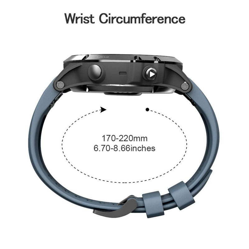 NotoCity Compatible Garmin Fenix 5X Plus/Fenix 7X Bands Sport Silicone Replacement Watch Strap for Garmin Fenix 5X/Fenix 5X Plus/Fenix 3/Fenix 3 HR (Slate) Slate