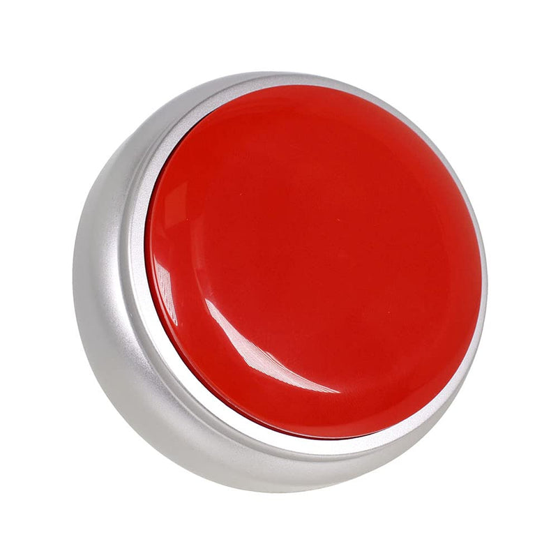 Netual Voice Recorder Buttons Sound Buttons Recordable Custom Easy Button Record Any 30S Message Battery Included(Red+Silver)