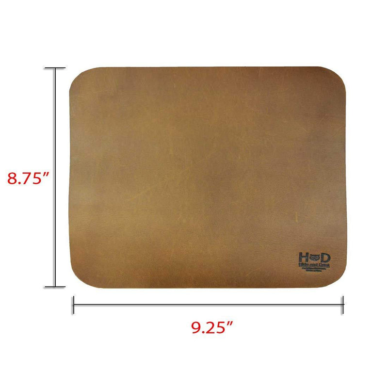 Hide & Drink, Thick Leather Dourable Mouse Pad for Office/Home Essentials, Handmade Includes 101 Year Warranty :: Single Malt Mahogany