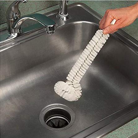 The FryOilSaver Co. B36c Garbage Disposal Brush | Cleans Garbage Disposal Units & Removes Odors | Sturdy Grip Handle | Ergonomic T-Grip Handle | Universal Sink Disposal Cleaner | 12 Inches Long