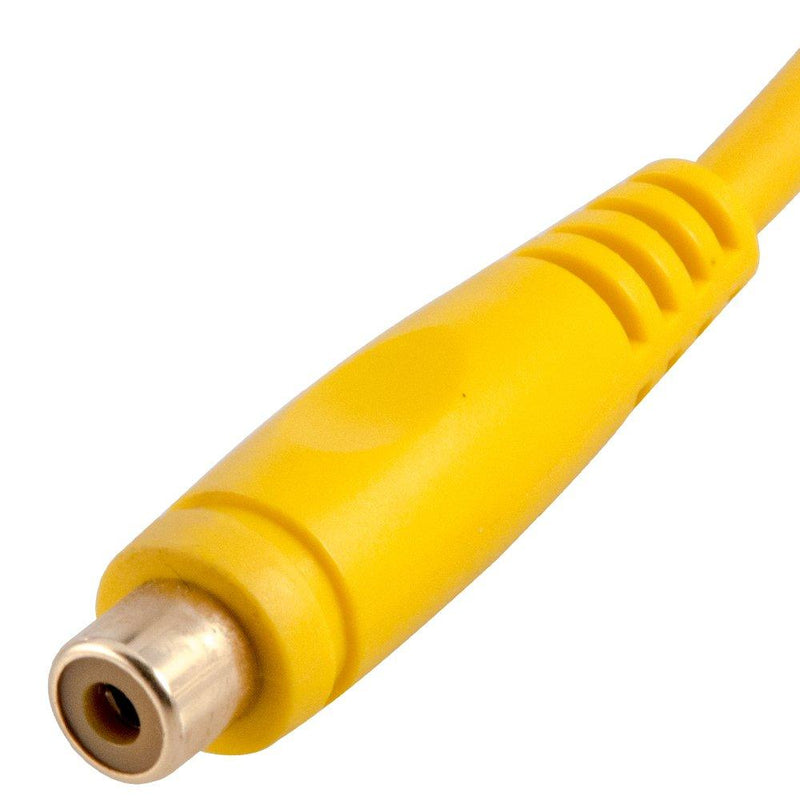Seismic Audio 25 Foot Yellow Male Female Audio Extension Cable AV RCA Extender Cord (SA-PGSR25Yellow)