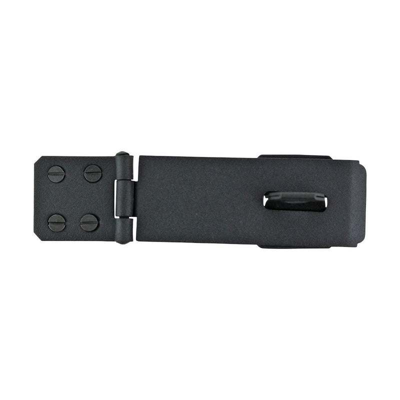 Black Wrought Iron Hasp Lock 5 7/8" Long Heavy Duty Rust Resistant Antique Hasp Staple Latches Safety Padlock Clasps for Cabinets Chest Doors with Screws | Renovators Supply Manufacturing