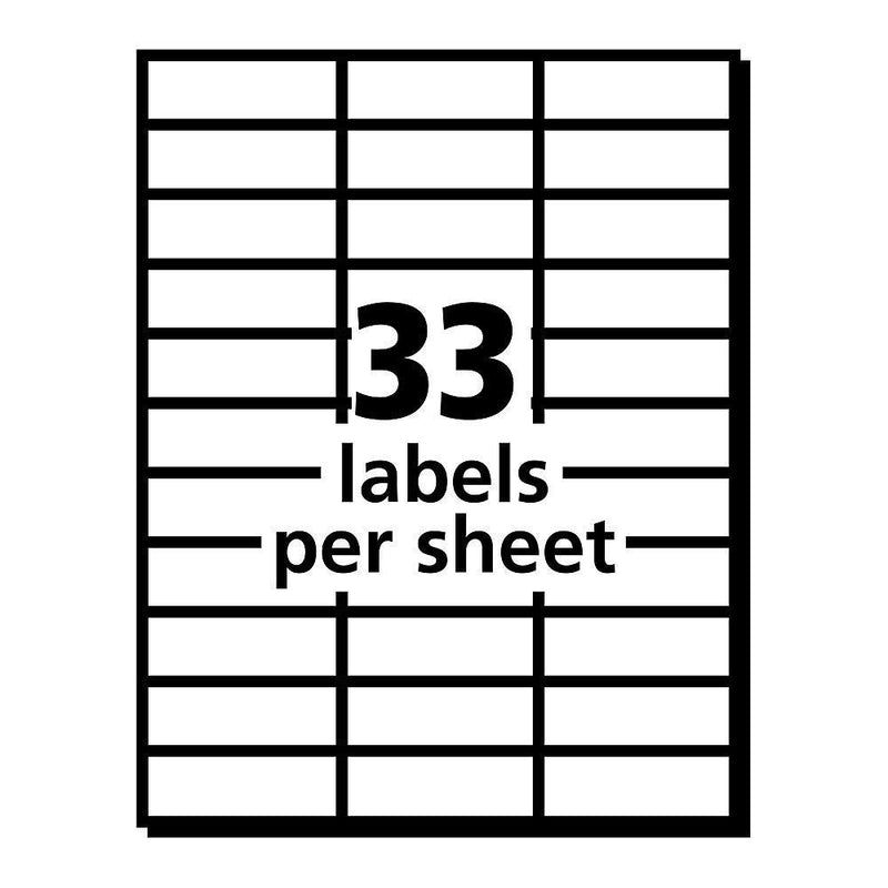 Avery Address Labels for Copiers, 1" x 2-13/16", 2,310 Matte Frosted Clear Labels (5311)