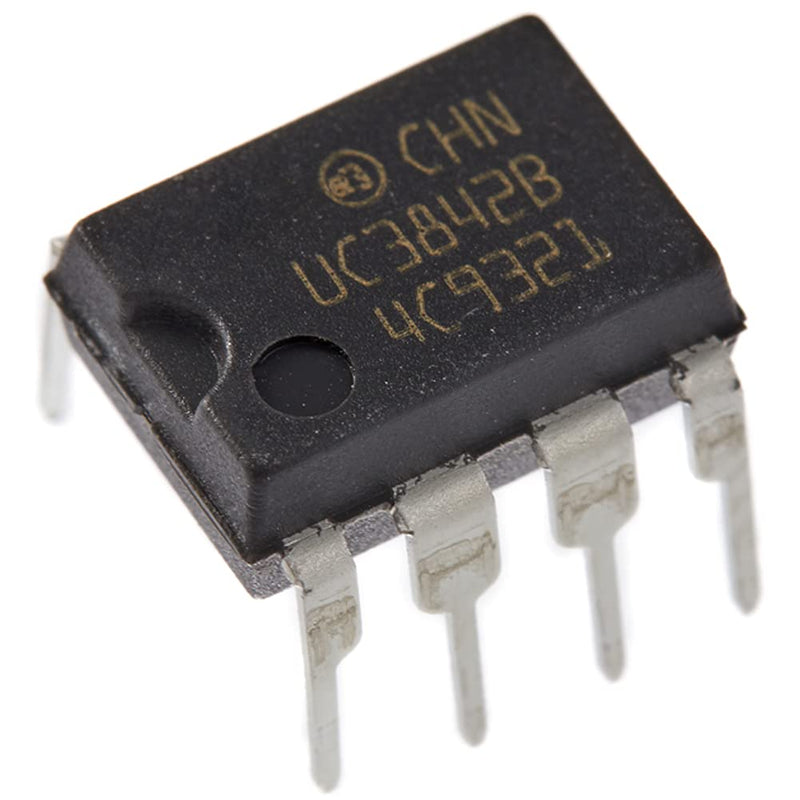 Bridgold 10pcs UC3842B UC3842 High Performance PWM Current Mode Controller 1 A, 8-Pin PDIP
