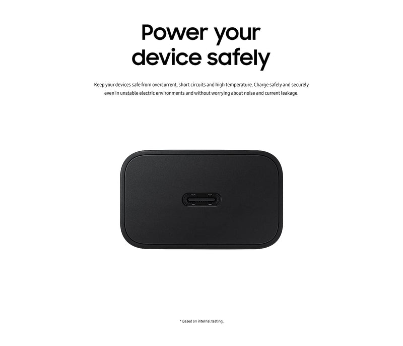 Samsung 15W Wall Charger Type C Only (Cable not Included), Black 15W No Cable