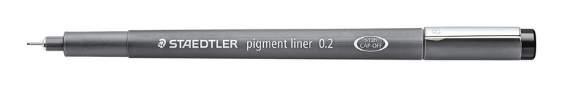 Staedtler Pigment Liner Fineliner Pen with Line Width 0.2 mm - Black, Pack of 10 Line Width - 0.2 mm