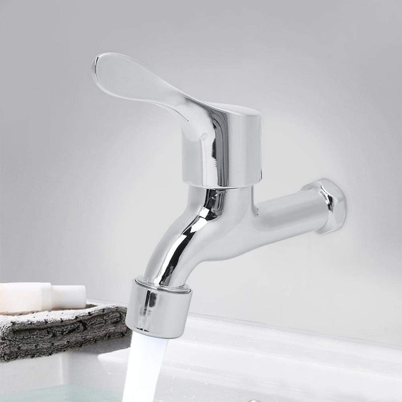 G1/2in Zinc Alloy Faucet Washing Machine Faucet Wall Faucet for Kitchen Home Bathroom Chrome Plated