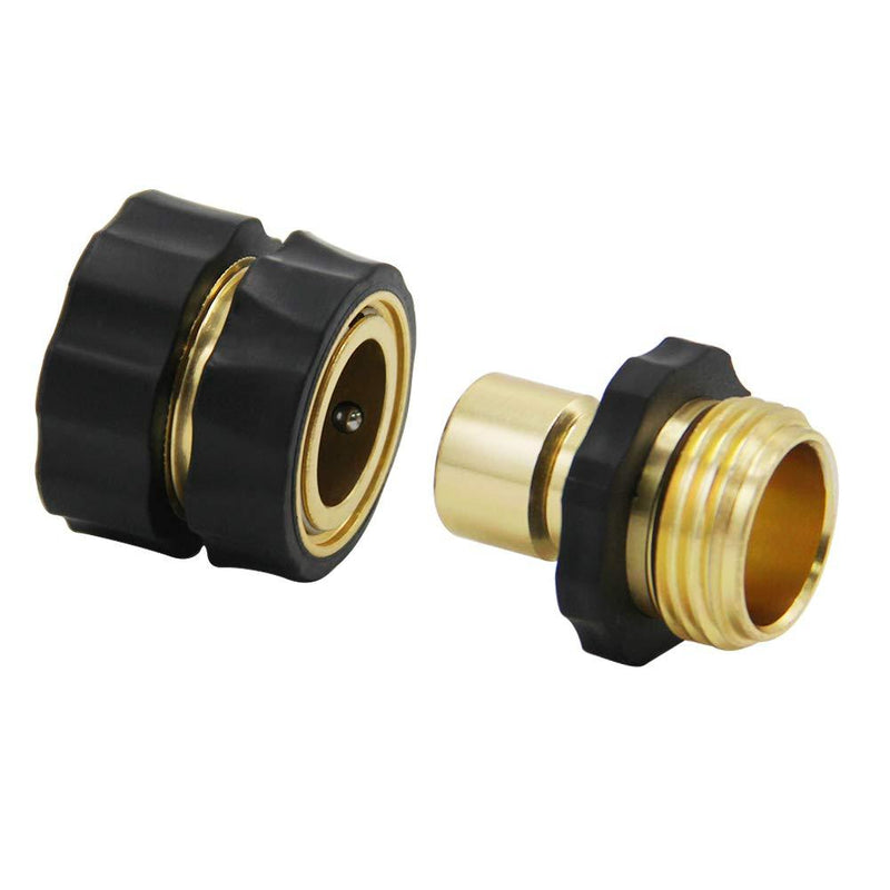 Twinkle Star 3/4 Inch Garden Hose Fitting Quick Connector Male and Female Set, 2 Set 2 Sets