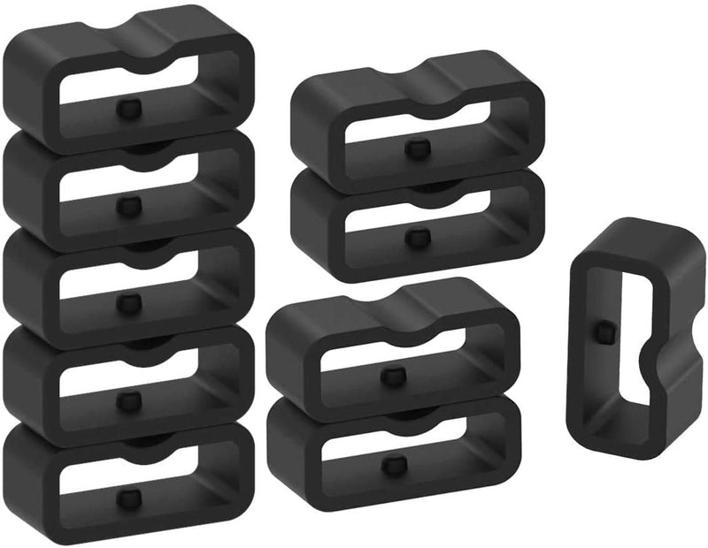 6-Pack Fastener Rings Compatible with Garmin Vivosmart 4/Vivofit 4/Vivofit 3/Vivofit jr/Vivofit jr 2/Vivofit jr 3 Band Keeper, Silicone Replacement Watch Band Loop/Holder/Retainer