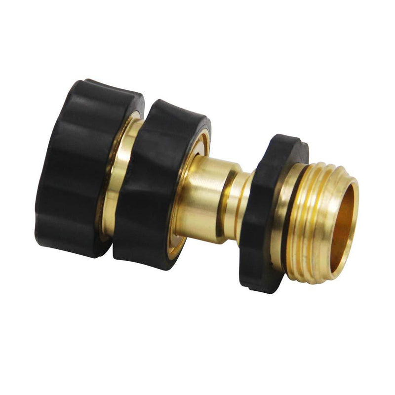 Twinkle Star 3/4 Inch Garden Hose Fitting Quick Connector Male and Female Set, 2 Set 2 Sets