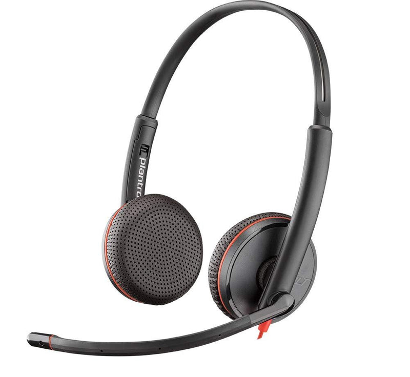 Plantronics Blackwire 3225 USB-A Headset, On-Ear Mono Headset, Wired