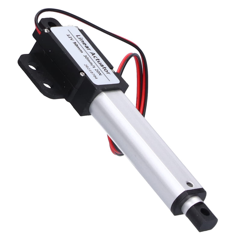 Folany Linear Actuator, 2 inch Stroke Micro Electric 20N/4.5lb DC 12V 1.2 /s, Built in Limit Switch, Mini Waterproof Actuator Motor for Home Appliances/Medical/Industry (Stroke 50mm-30mm/s-20N)