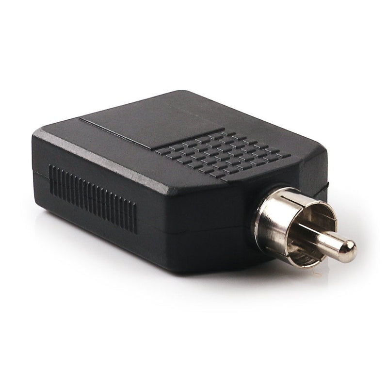 NANYI RCA Male to Two 6.35mm (1/4 Inch) Female Audio Heads, RCA M One-Two 6.35mm F Stereo Interconnect Audio Adapter, 2Pack(RCA M-2x6.35mm F) RCA M-2x6.35mm F