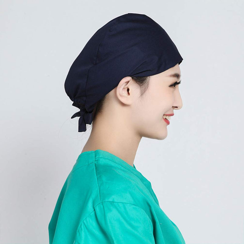 EXCEART Surgical Cap Cotton Surgical Hat Adjustable Chef's Hat Head Covers Scrub Cap for Doctor Nurse Dentist Chemo Bandana Medical Headwear