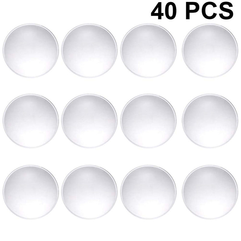 Baluue 40pcs Biconvex Lens Polished Double-Convex Lens Magnifier Lens Replacement, 42mm Diameter
