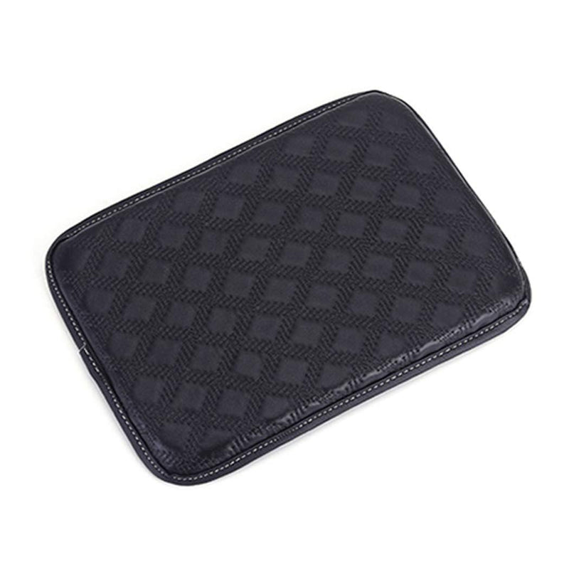 Forala Auto Center Console Pad PU Leather Car Armrest Seat Box Cover Protector Universal Fit (A-Black) A-Black
