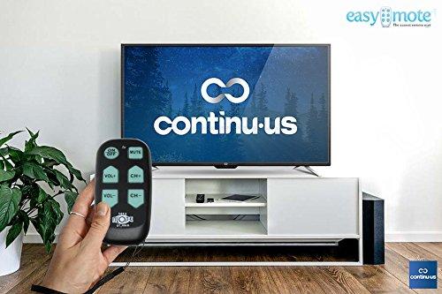 Universal Big Button TV Remote - EasyMote | Backlit, Easy Use, Smart, Learning Television & Cable Box Controller, Perfect for Assisted Living Elderly Care. Black TV Remote Control