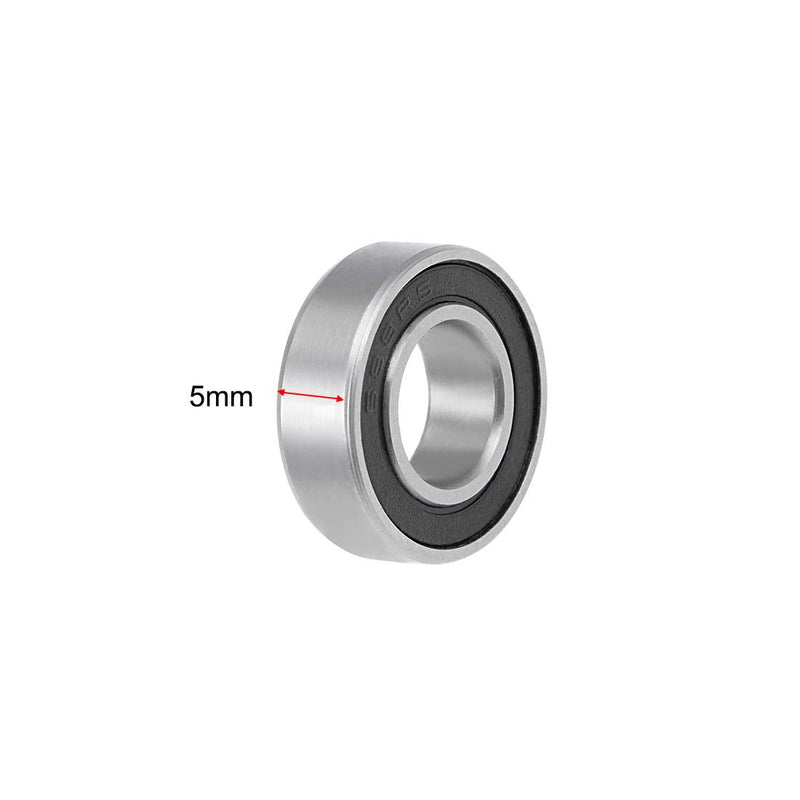 uxcell S688-2RS Stainless Steel Ball Bearing 8x16x5mm Sealed 688-2RS Bearings 2pcs