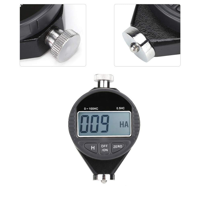 Digital Shore Durometer Hardness Tester A, Mini Shore Rubber Hardness Tester, Digital 0-100HD Durometer Shore Rubber Hardness Tester, LCD Display