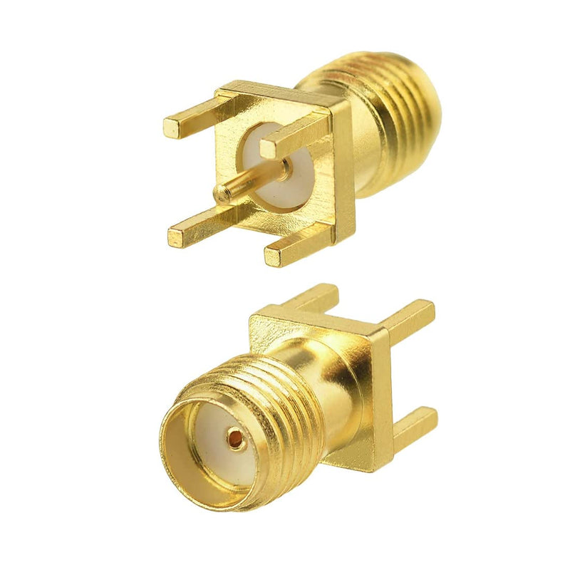 GDQLCNXB End Launch PCB Mount SMA Female Connector Straight RF Connector Adapter 10PCS