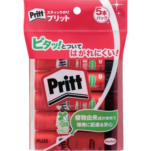 Plus Japanese Stick Glue Regular Size, 5pcs(1Pack)