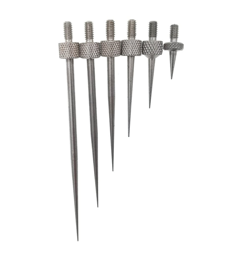 SUXING needle measuring inserts for dial indicators, measuring insert rounded steel R 0.15 mm, pin length 7/13/22/30/40/50 mm, thread M2.5 one set