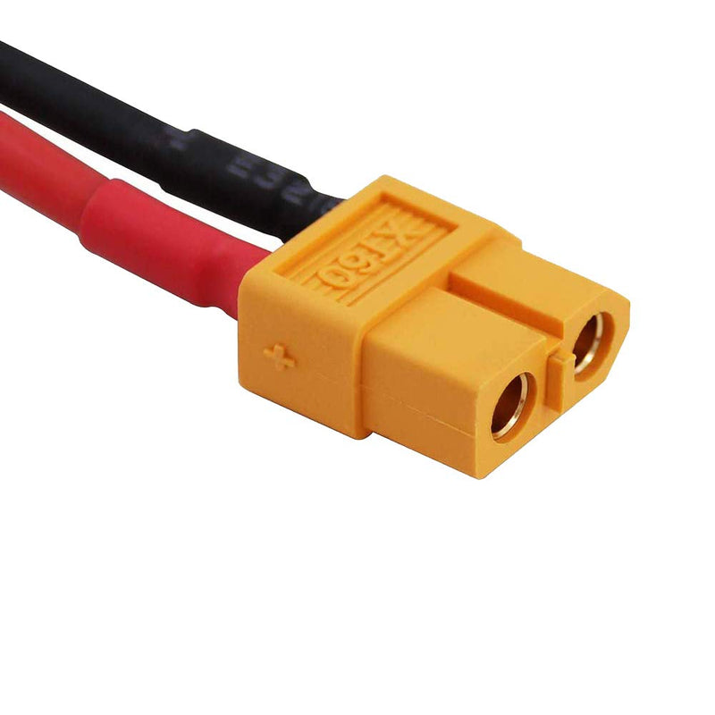 2 pcs XT60 Male Plug Connector to XT60 Female Plug Connector Adapter Extension with 30cm 14AWG Silicone Wire (xt60 Cable) xt60 cable