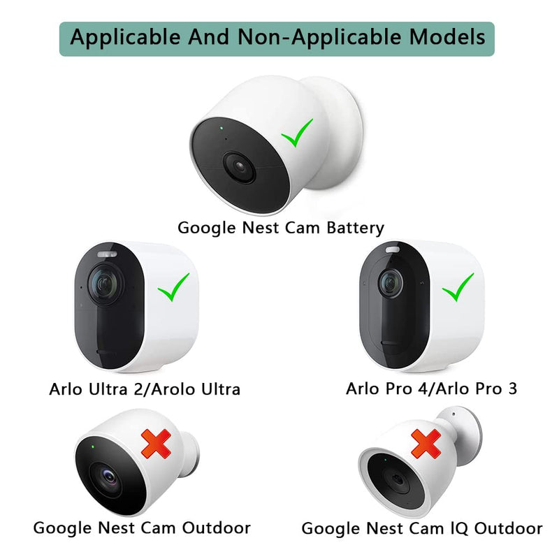 OYOCAM Anti Drop Security Chain Anti Theft Nest Camera Cable Compatible with Google Nest Cam Outdoor(Battery) Arlo Pro 4/3/Ultra Extra Protection Bundle Function for Cam, 2 Pack (Cam Not Included) 2 Packs-Anti Drop Security Chain