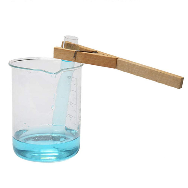 PZRT 2pcs 7 Inch Wooden Test Tube Clips Glass Test Tube Clamps Laboratory Biological Chemical Experiment Clamp Tools
