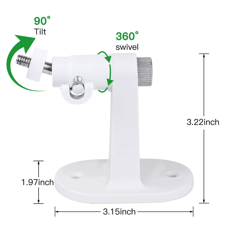 2Pack Adjustable Wall Mount for Eufy Security Solo IndoorCam P24, No-Drill Mounting Bracket for Eufy Security Indoor Cam Pan & Tilt - White