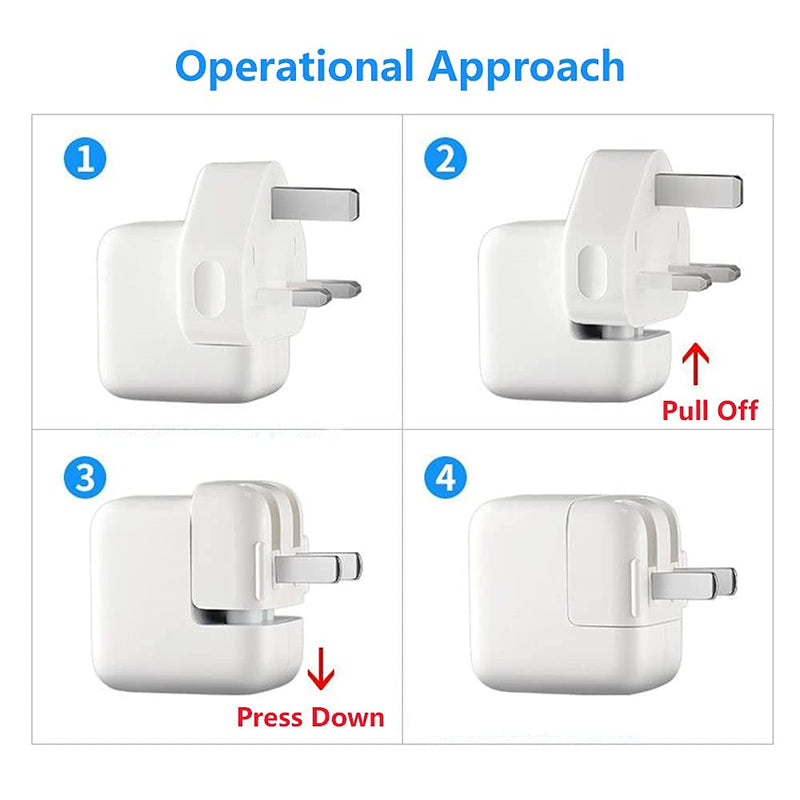 Mac AC Wall Adapter Plug Duckhead US Wall Charger AC Cord US Standard Duck Head for MacBook Mac iBook/iPhone/iPod AC Power Adapter Brick (2 PCs)