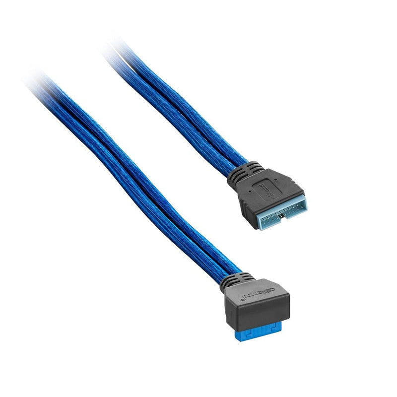 CableMod ModFlex Sleeved Right Angle Internal USB 3.0 Cable (Blue, 50cm) Blue