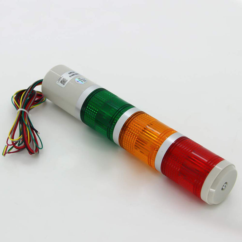 Othmro Warning Light Bulb Industrial Signal Tower Lamp Plastic Electronic Parts Red Green Yellow Flashing No Sound 24V 3W 1PCS TB50-3W-D