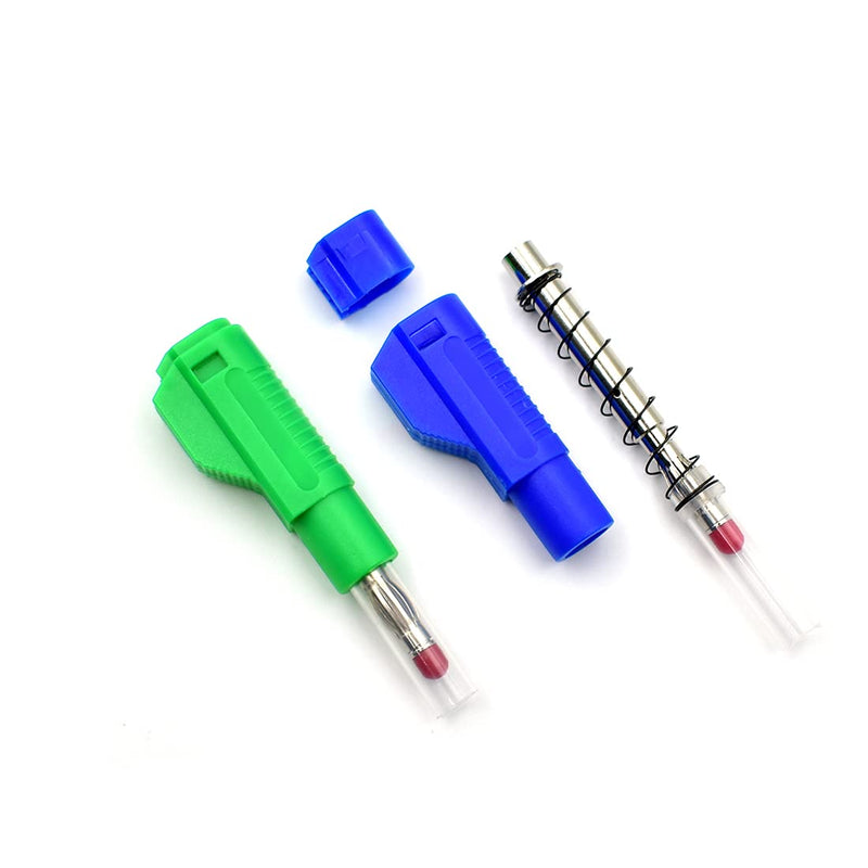 5Colors Retractable Sheath 4mm Banana Plug Male Stackable Wire Solder DIY Connectors Adapter for Electrical Testing 10Pcs 5 Colors