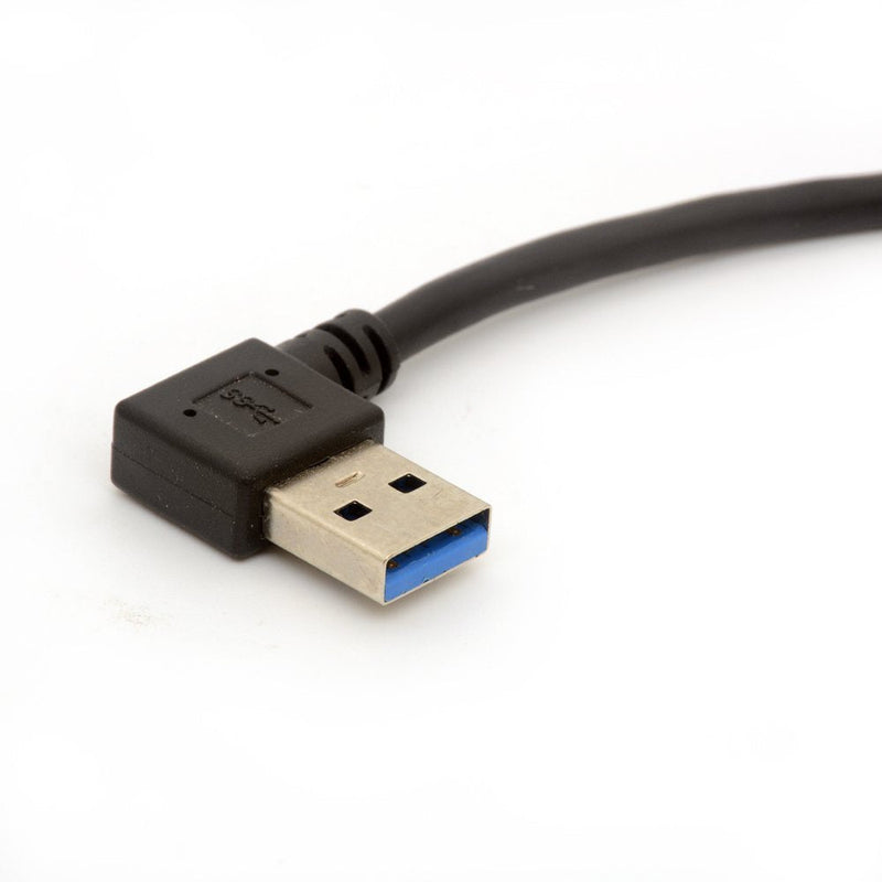 BSHTU USB 3.0 Extension Cable Angle 90 Degree Adapter Type A Male to Female High Speed Connection, Super Fast 5Gbps Data Transfer Sync Charger Lead (Left) LEFT