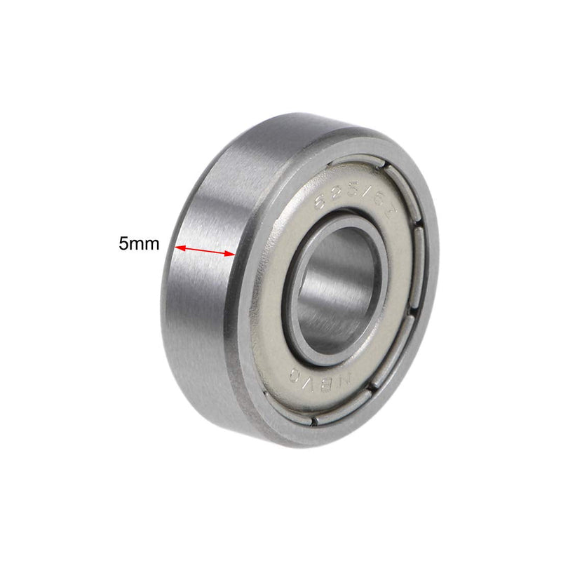 uxcell R1660ZZ Deep Groove Ball Bearings 6mm Inner Dia 16mm OD 5mm Bore Double Shielded Chrome Steel Z2 10pcs 6mmx16mmx5mm