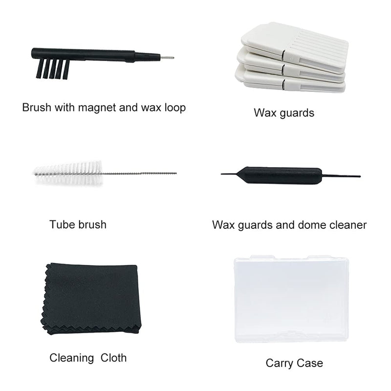 Widex NanoCare Wax Guards Filters for Widex, Phonak, Unitron and Resound Hearing aids, CeruStop Wax Guards Hearing aid Wax Traps Cleaning Tools Kit with Carry Case-24Filters