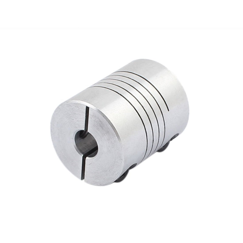 uxcell 5mm to 6.35mm Shaft Coupling 25mm Length 20mm Diameter Stepper Motor Coupler Aluminum Alloy Joint Connector for 3D Printer CNC Machine DIY Encoder 5-6.35mm