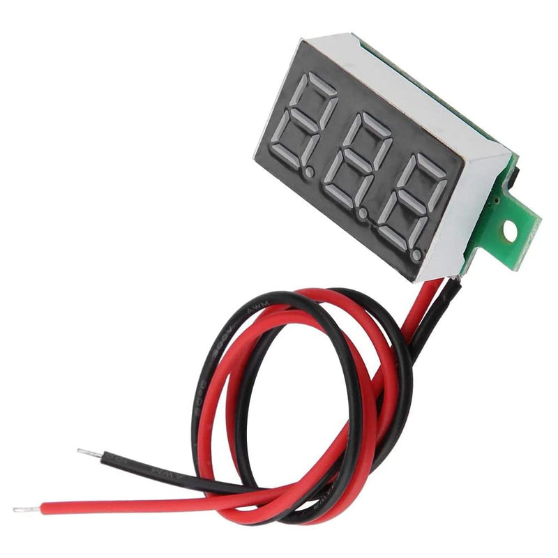 9pcs Voltage Meter 0.36 Inch 2 Wire DC 0-32V with Three Digit Panel LED Display Panel Mount Car Motorcycle Battery Monitor Tester Reverse Polarity Protectio Accurate Pressure Measurement (Blue)