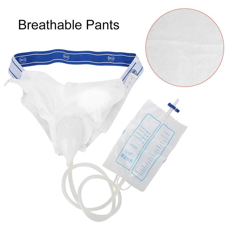 Urine Collector, Portable Wearable Collection Urinal Bag Ventilate Urine Collector Silicone Incontinence Bags with Elastic Waistband Elderly Urinal with Urine Catheter Bags for Adults Man Woman(02#) 02#