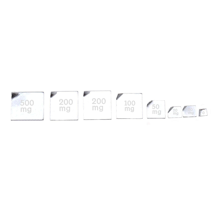 YINETTECH 19 PCS. Calibration Gram Scales Weights Kit with 1 Tweezers 10mg to 200g Digital Scale Jewelry Science Laboratory
