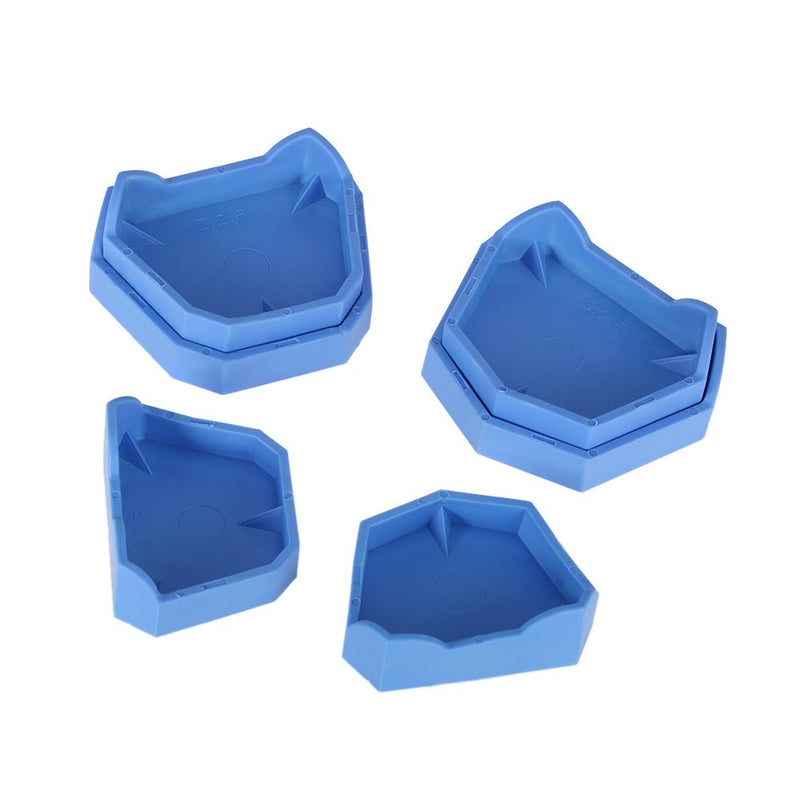 Dental Model Base Set Anself Dental Lab Former Base Kit Dental Impression Trays (6pcs Dental Model Base Set)
