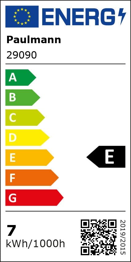 Paulmann 29090 LED EEK E (A - G) E27 bulb shape 7W warm white (Ø x H) 60mm x 106mm 5pcs.