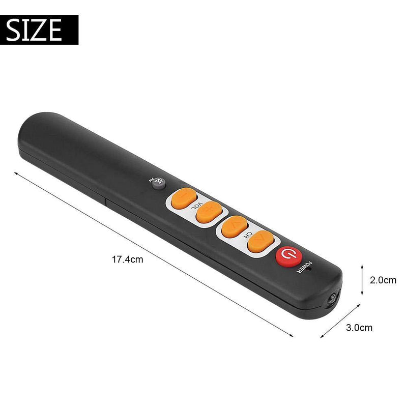 Learning Remote Control with Big Buttons, 6 Keys Universal Remote Control Smart Controller for TV STB DVD DVB HiFi VCR(Orange) Orange