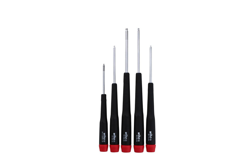 Wiha 26491 5-Piece Ball Metric End Hex Driver Set