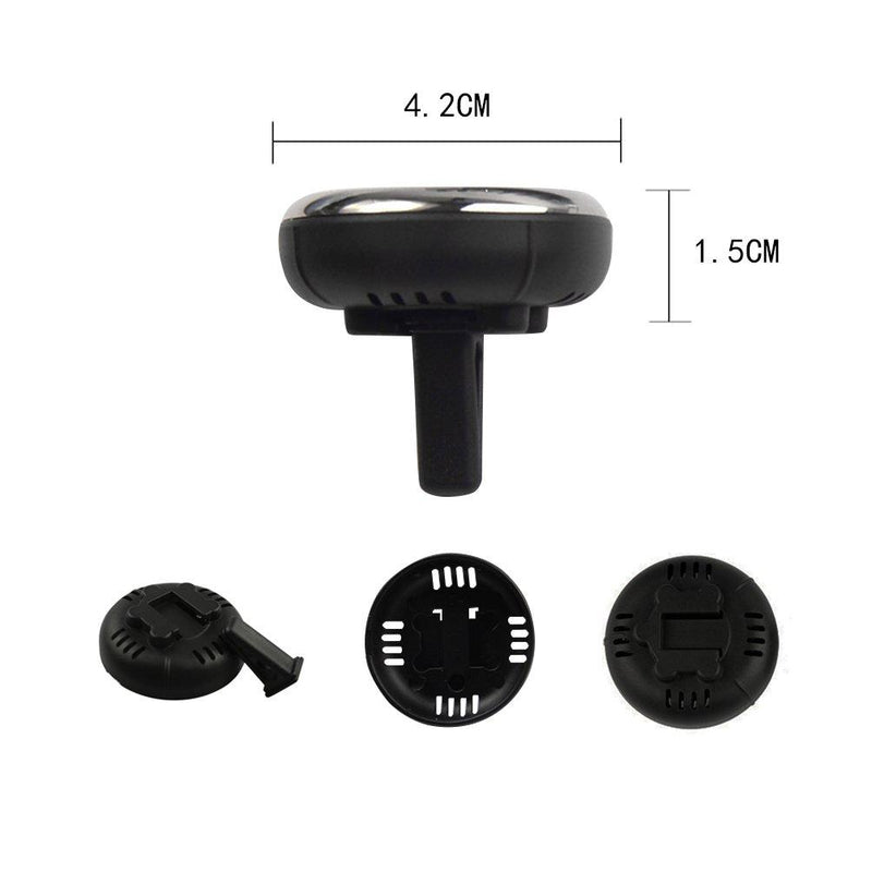 idain Car Dashboard Thermometer - Mini Vehicle Thermometer Decoration Air Vent Cilp no thermometer, black clip